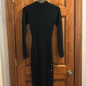 NWT Say What black maxi sweater dress, Sz M
